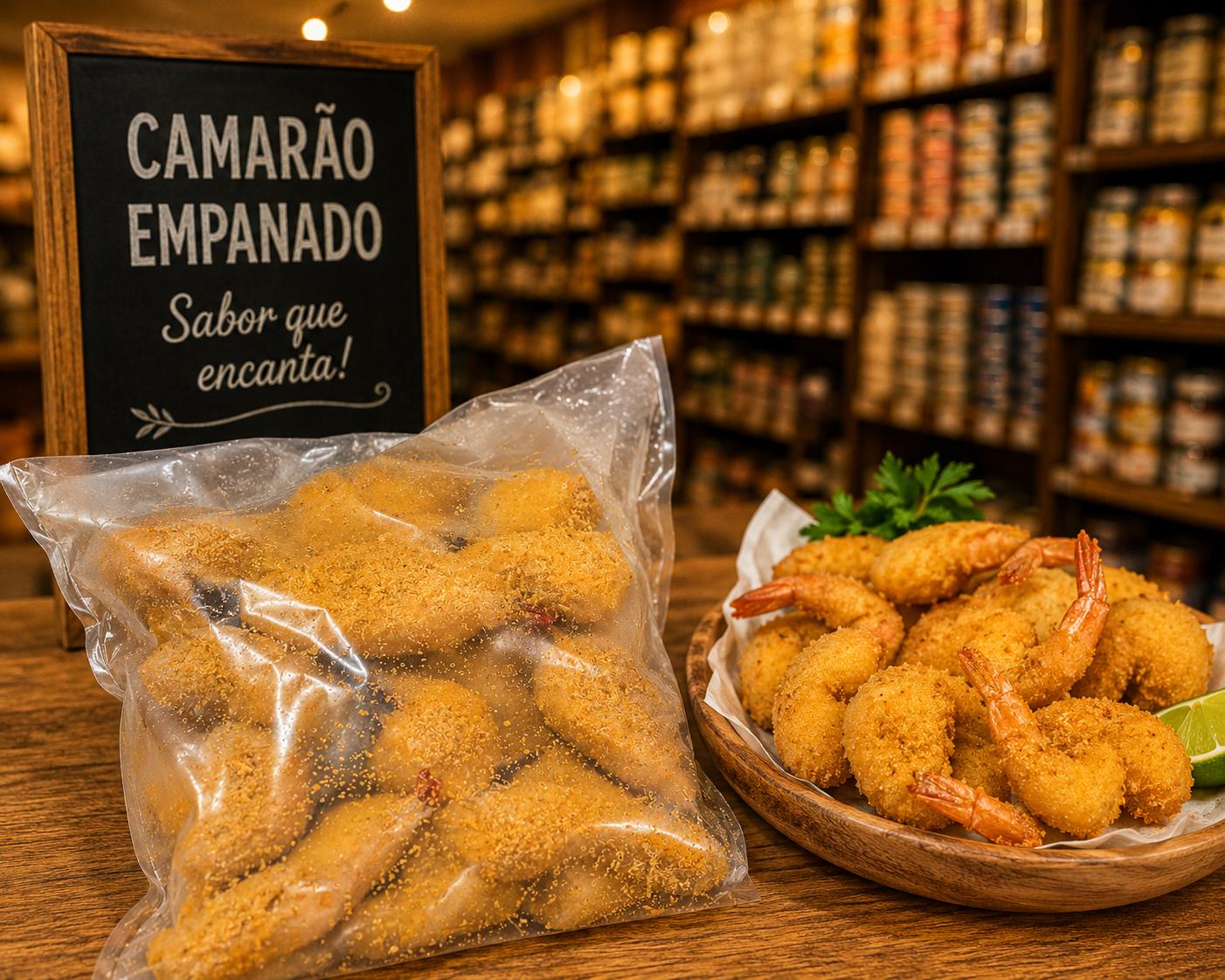 Empanado de Camarão com Mussarela