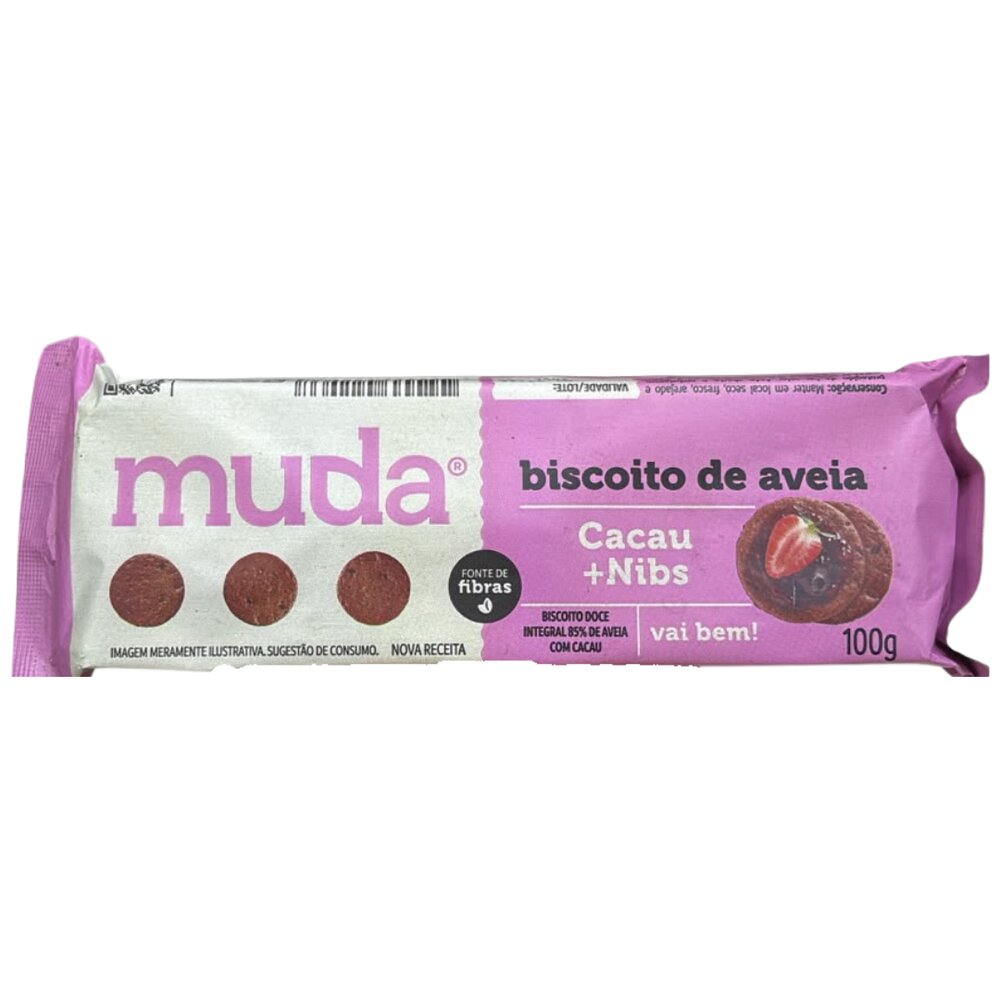 Biscoito de Aveia Cacau + Nibs Muda