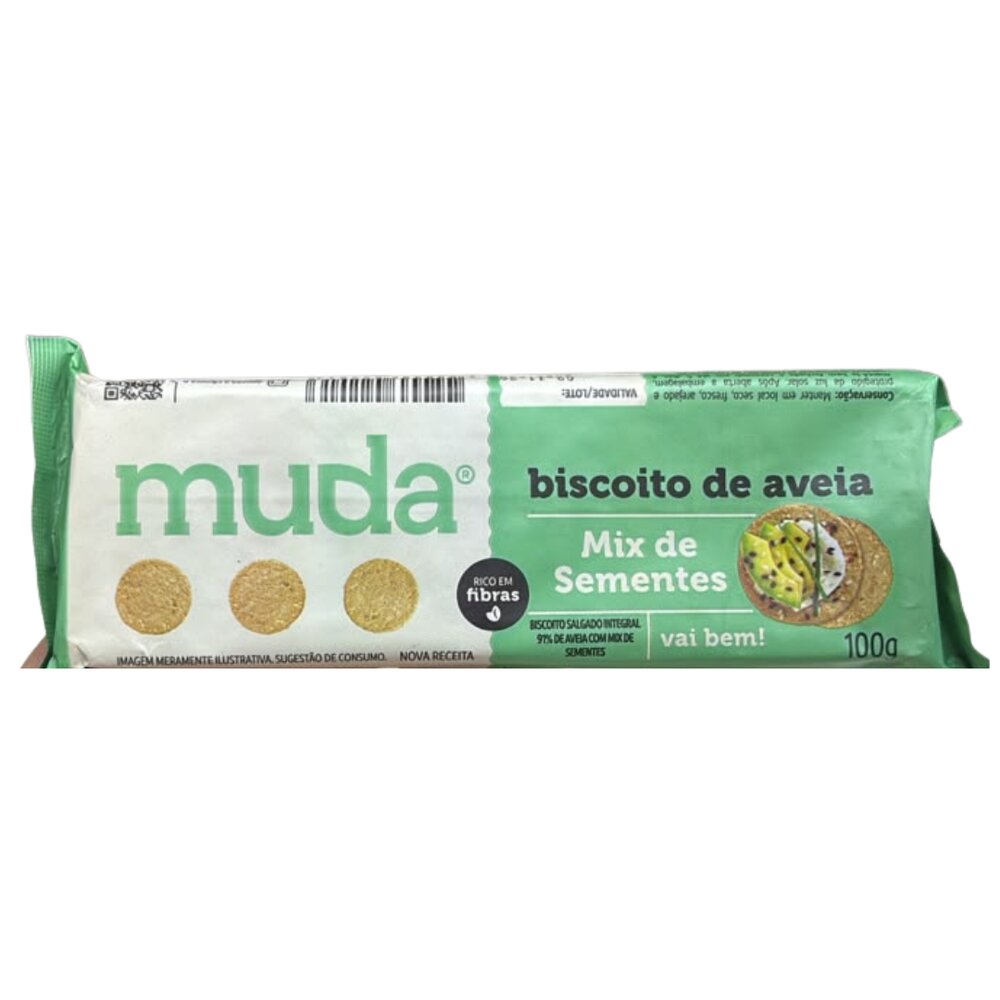 Biscoito de Aveia Mix de Sementes Muda 100gr