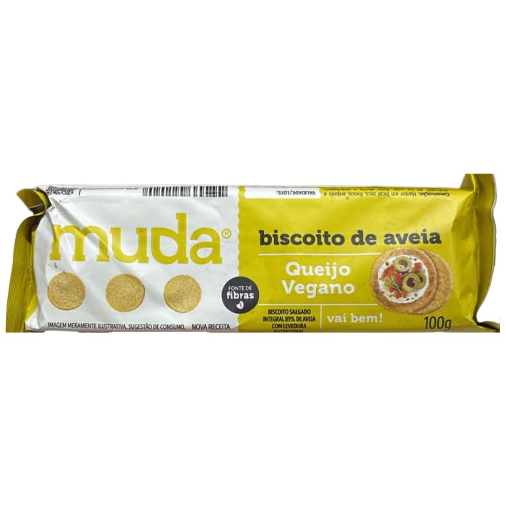 Biscoito de Aveia Queijo Vegano Muda 100GR