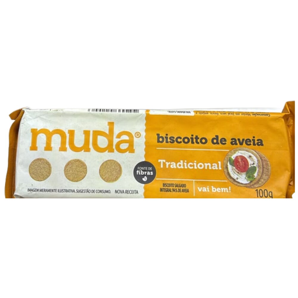 Biscoito de Aveia Tradicional Muda 100GR