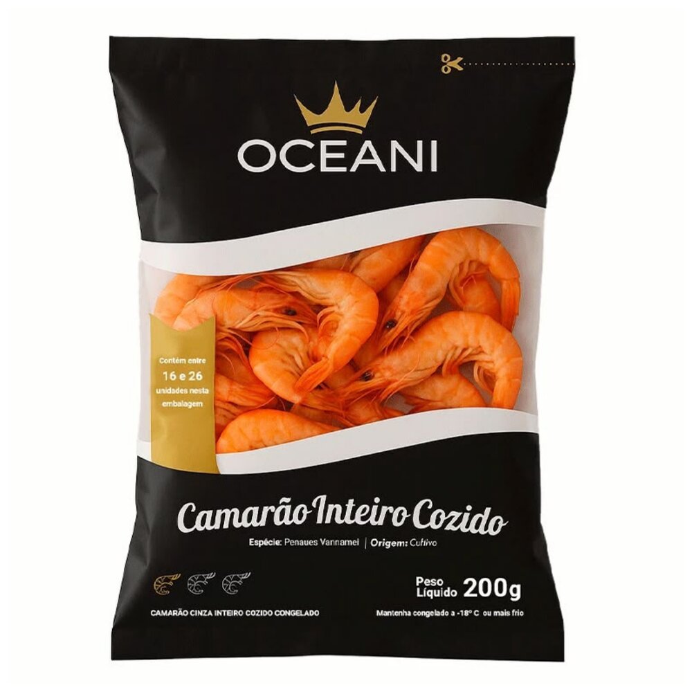 Camarão Inteiro Cozido 200g