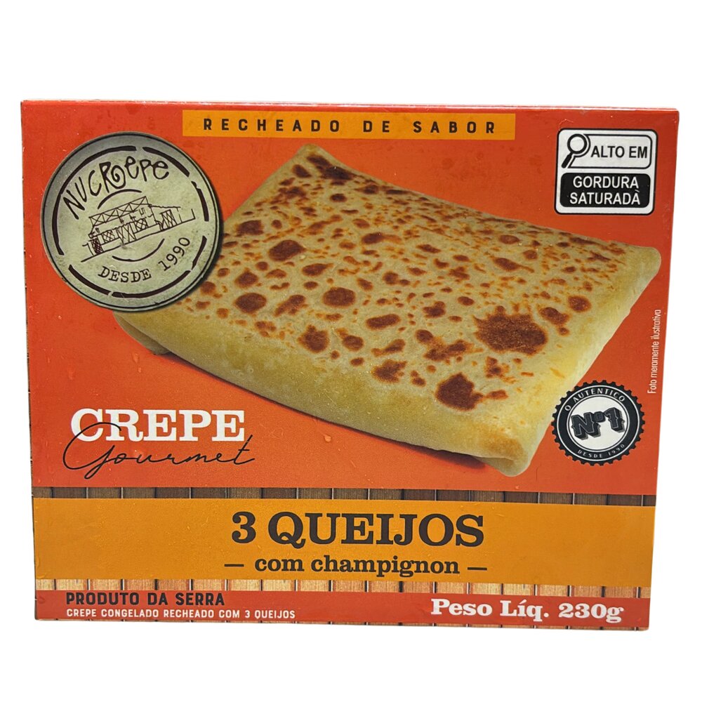 Crepe 3 Queijos com Champignon