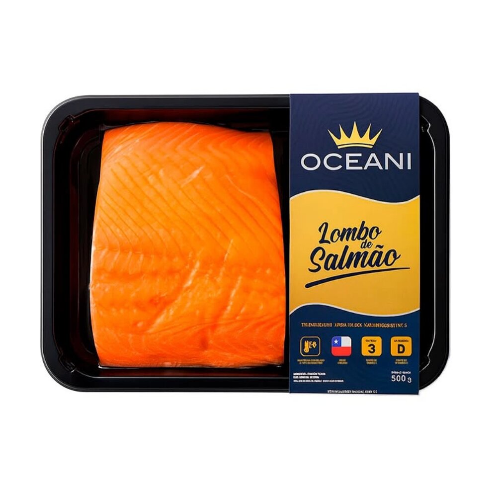 Lombo de Salmão com Pele 500g