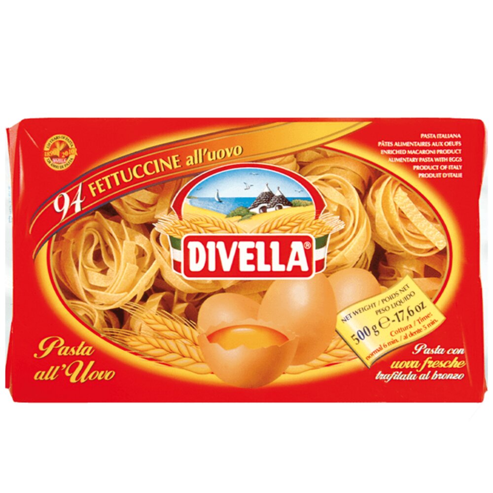 Massa Fettuccine all'Uovo Divella 500g